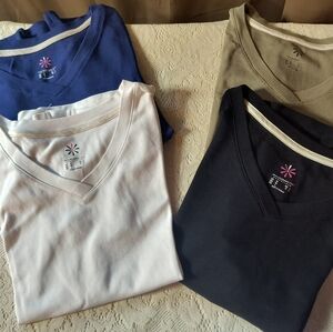 Isaac Mizrahi Live Pima cotten V neck T's